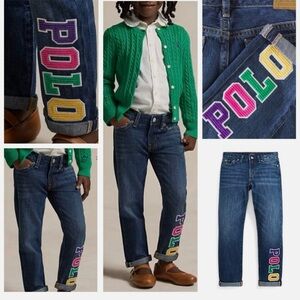 Preowned, Polo Ralph Lauren Kids Astor Slim Logo Jeans Size 12